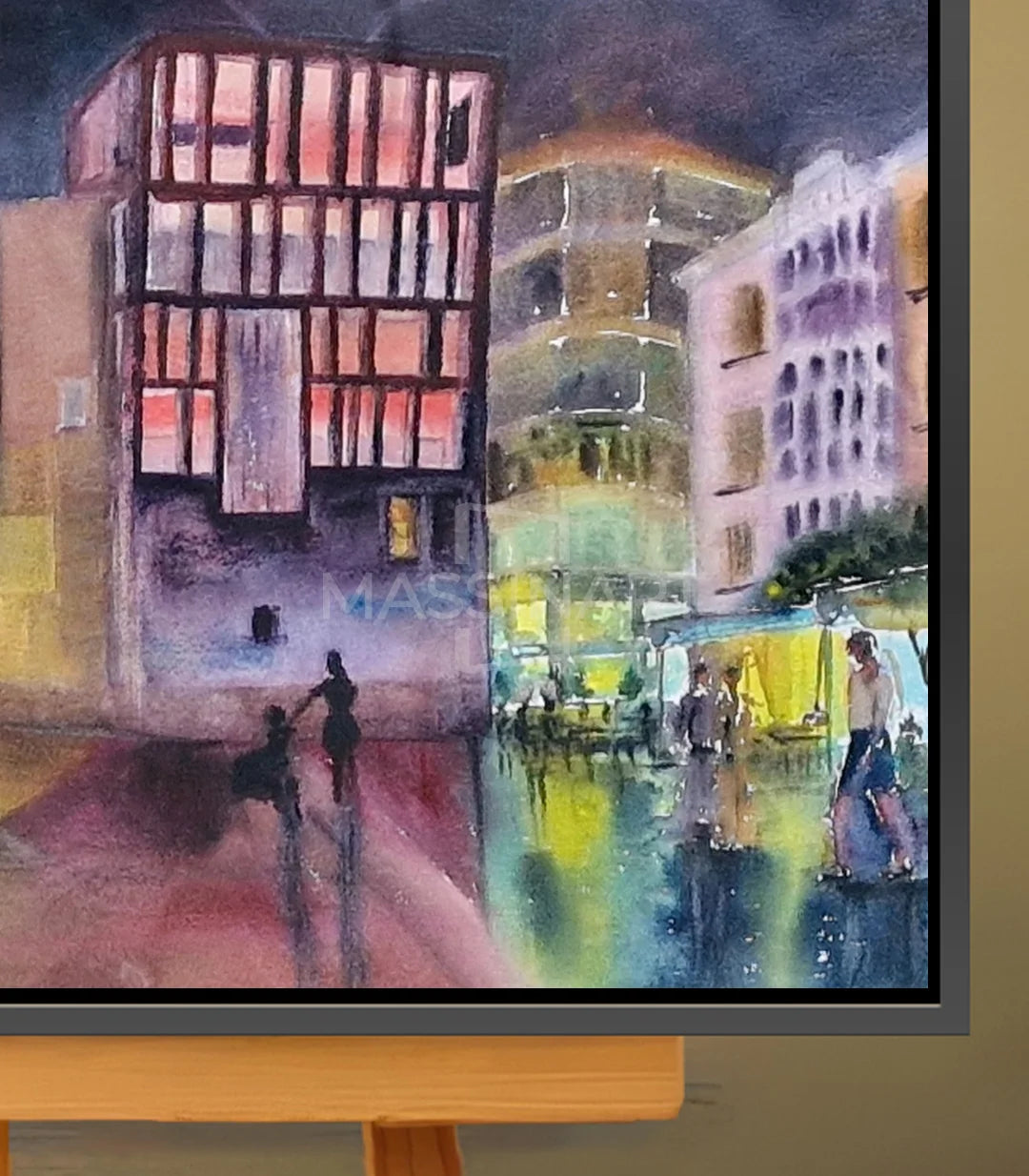 Nuit dans la ville de Murcie - signé par l'artiste Iryna.